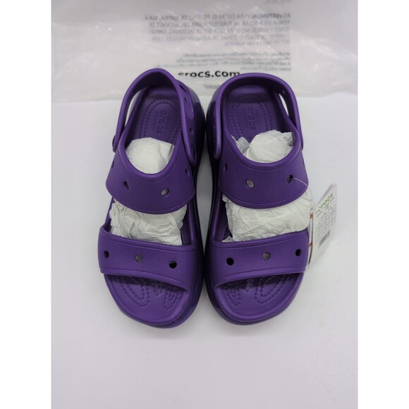 Crocs Classic Mega Crush Sandal Clog Neon Purple 207989-518 Siz M6/W8 NWT - Picture 7 of 14
